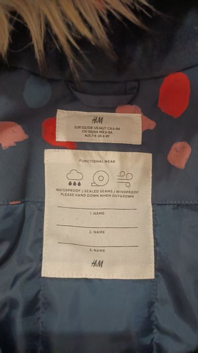 H&M stan idealny kombinezon zimowy 122-128
