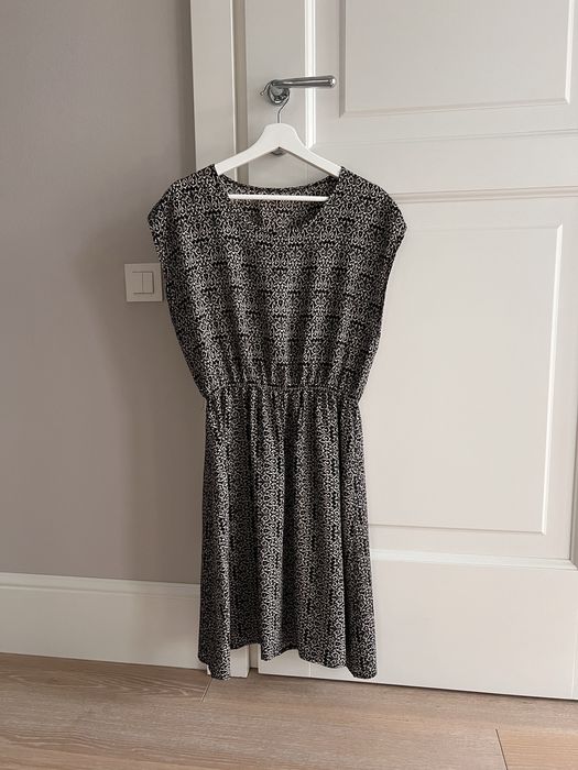 Sukienka czarno-biała, rozmiar M, 100% bawełna
