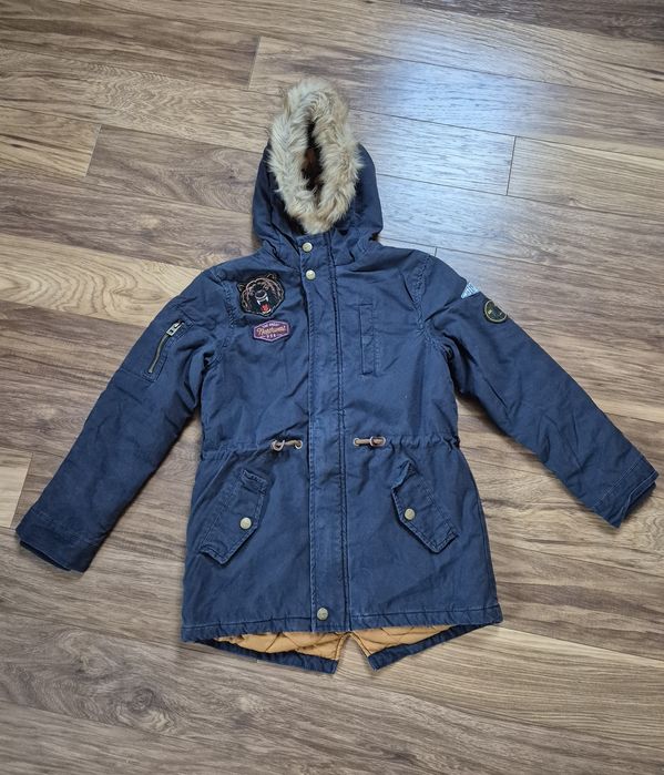 Ocieplana granatowa parka dla chłopca Reserved 146