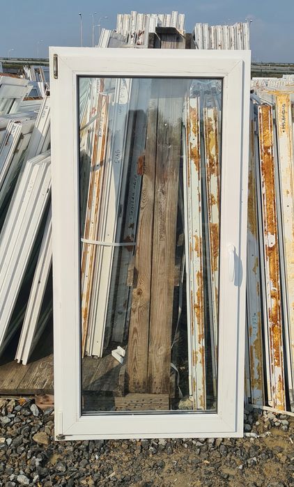 OKNA KacprzaK OKNO PCV 79X160 Używane Plastikowe Białe Lider Okna OLX