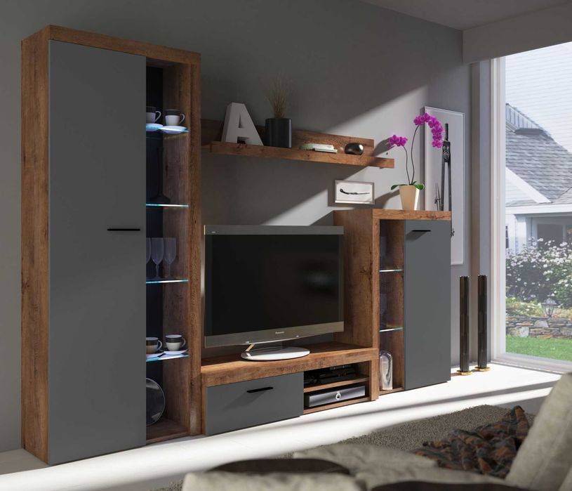 Nowa Nowoczesna Meblościanka RUMBA HIT LED