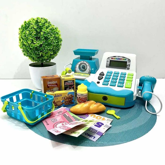 Касовий апарат Limo Toy із вагами Блакитний (7162-2 UA) Роздріб/Дроп