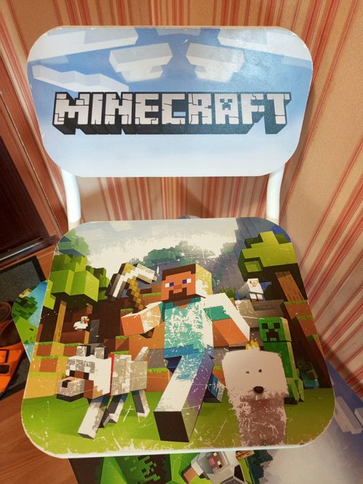 Дитячий столик зі стільчиком майнкрафт minecraft