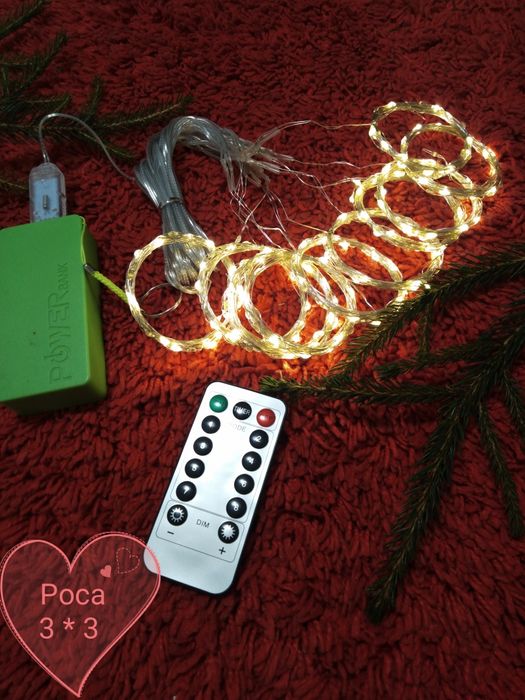 Гірлянда штора  "Роса" USB 3*3  Опт  3*2 Роса