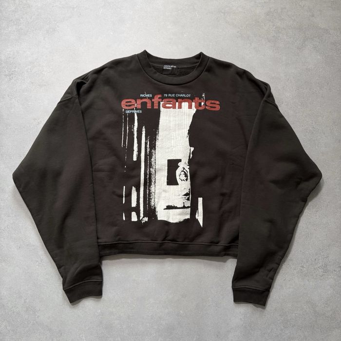 Свитшот худи ERD cropped fit черное archive enfants riches deprimes