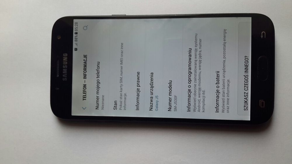 ORGINALNY Samsung j5 2017 Czarny