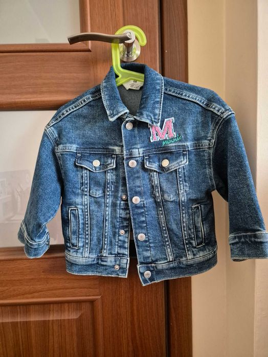 Kurtka jeansowa z Myszką Minie na plecach 98 h&m