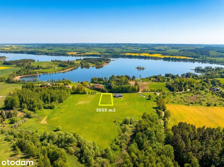 Działka z WZ w pięknej okolicy nad jeziorem