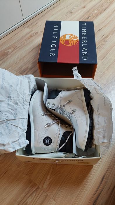 Buty śniegowce damskie zimowe TIMBERLAND & Tommy Hilfiger 100% skóry