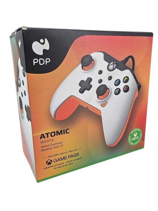 PAD przewodowy XBOX PDP ATOMIC WHITE pomarańczowy
