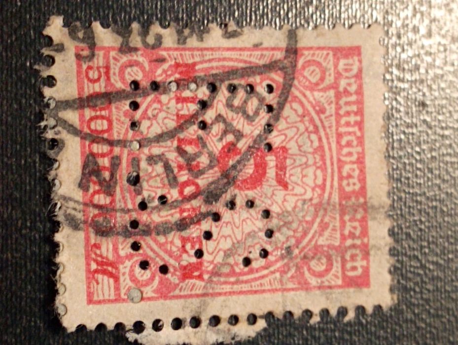 2 selos de inflação 1923  - Era da hiperinflação na Alemanha