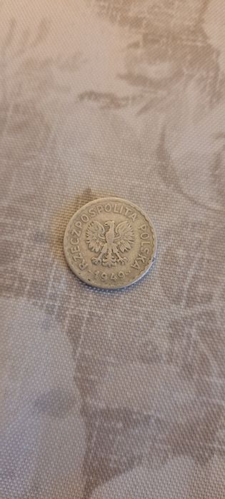 Moneta 1 złoty zegarek 1949 roku