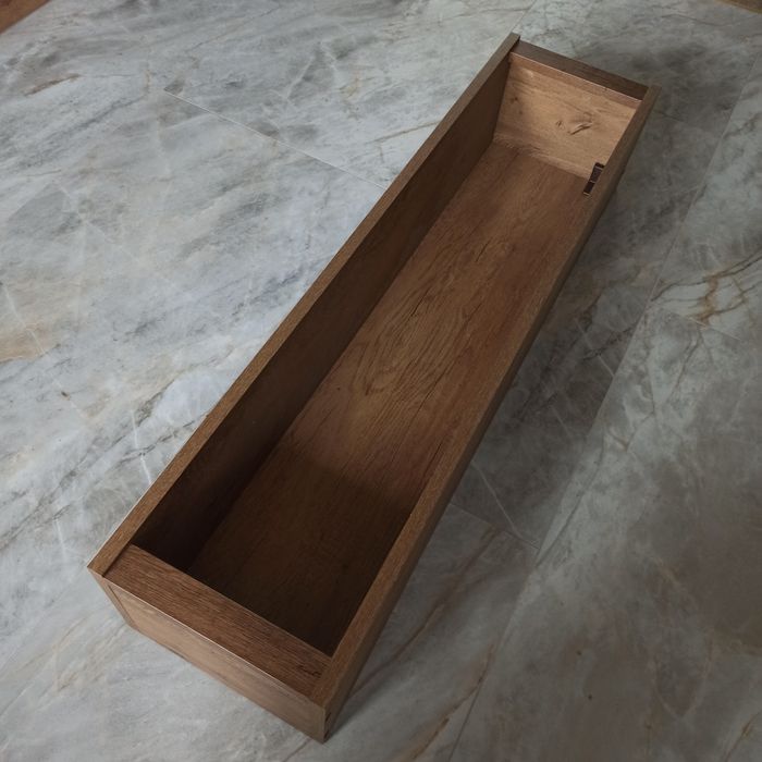 Półka ścienna wisząca VEDDE Jysk 130x25 ciemny naturalny dąb Nowa