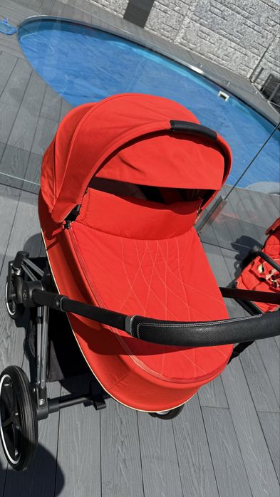 Cybex Priam 2 в 1 +зимовий конверт у подарунок, колір autumn gold, дуже гарний стан