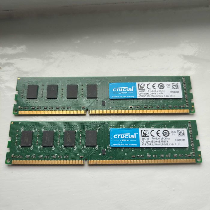 Pamięci ram ddr 3  CRUCIAL 8GB PC3L
