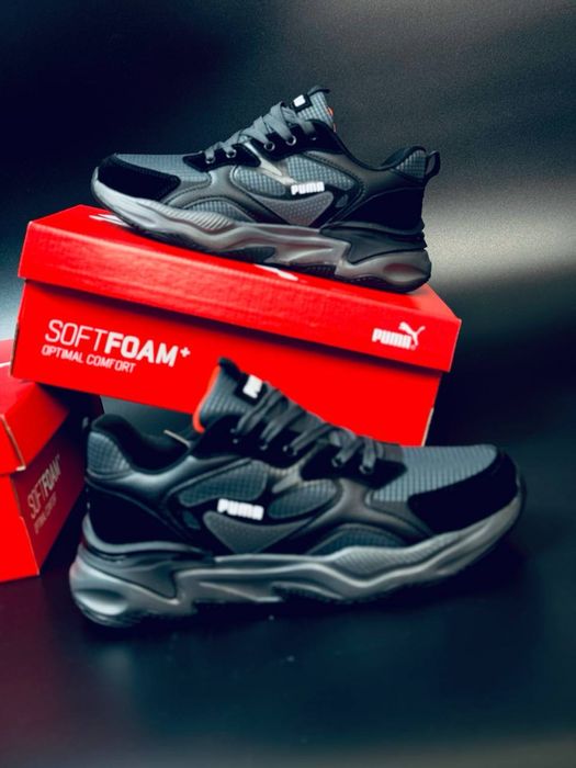 Мужские кожаные кроссовки Пума / Кросовки Пума, красовки Пума Весна шкіряні кросівки Пума соловічі кросовки Puma новинка 2026 Красовки Puma Топ скидка