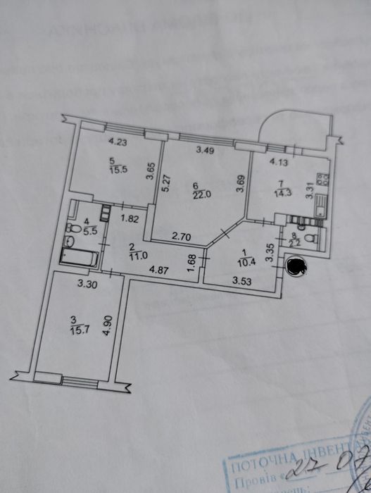 Квартира Позняки Власник 98,7 кв.м. 2 поверх