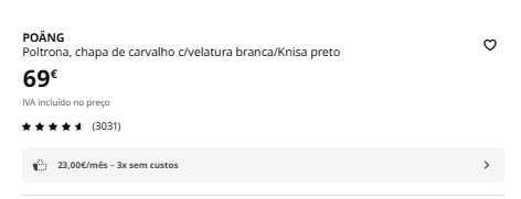 Poltrona Poang + Repousa-pés como nova