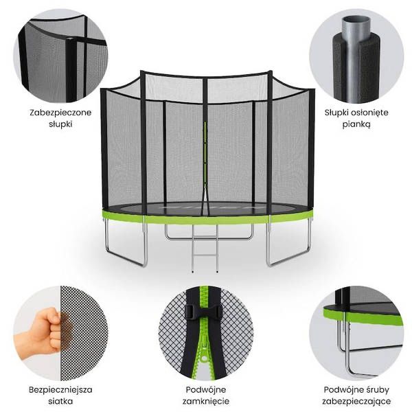 Батут із зовнішньою сіткою SIDER 8 FT 252 см бабути батут