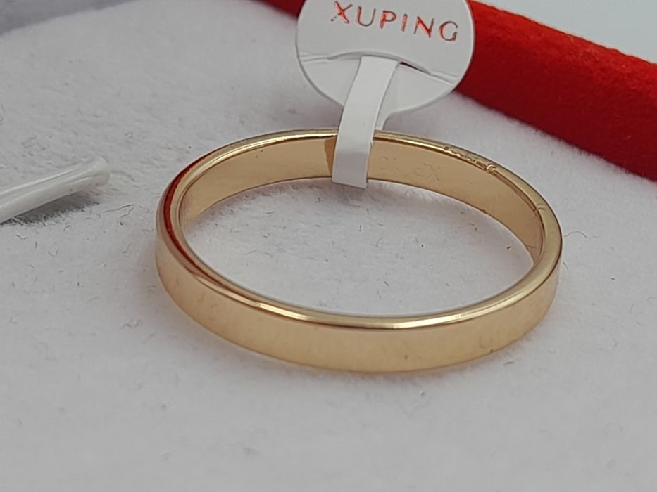 Obrączka Xuping płaska 3 mm Rozmiar 10