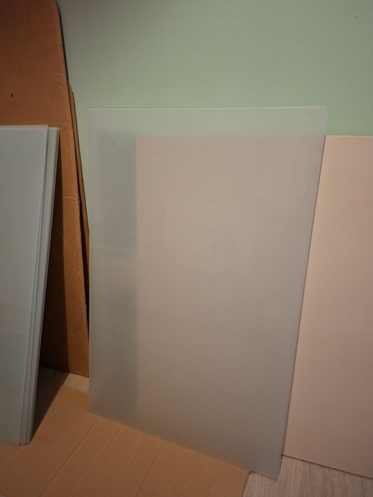 Vidros verde água baços