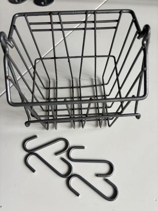 Ikea - 2 szyny relingi + 2 koszyki pojemniki kuchnia metal