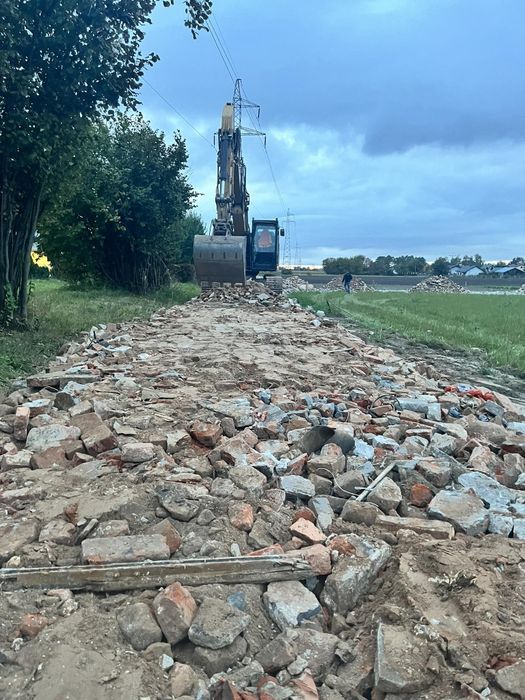 Kruszywo ceglane gruz rozbiorkowy na drogę utwardzenie terenu placu