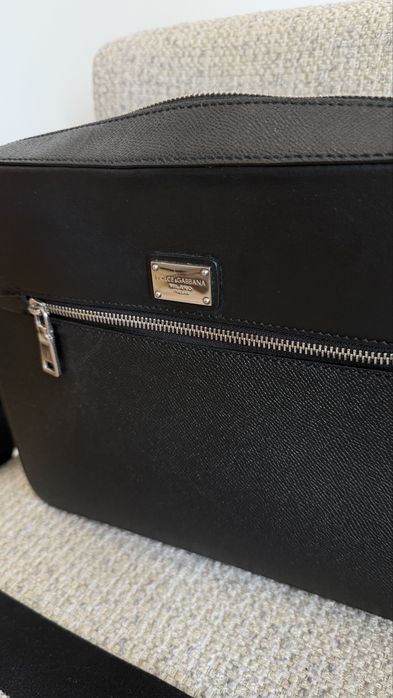 Dolce & Gabbana Milano кожаная мужская сумка Messenger Black