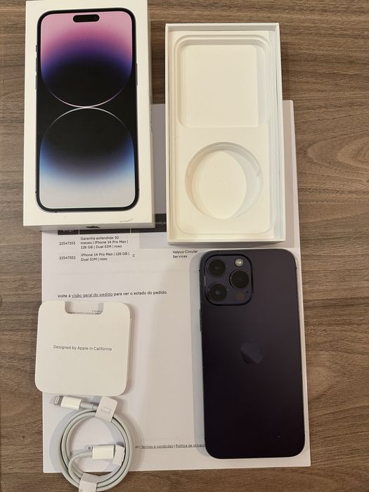 iPhone 14 Pro Max Roxo Fatura e garantia