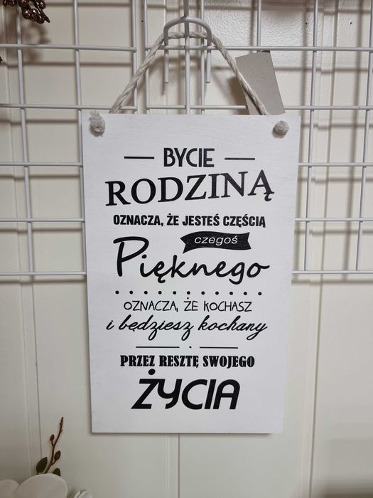 Drewniane Tabliczki ozdobne cytatami sentencjami napisami powieszenia