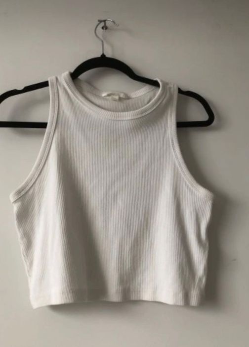 Zestaw 2 topy damskie rozmiar L – Biały i Czarny w paski – Basic