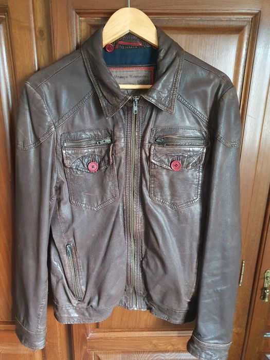 Casaco pele castanho Red Oak - Tamanho S