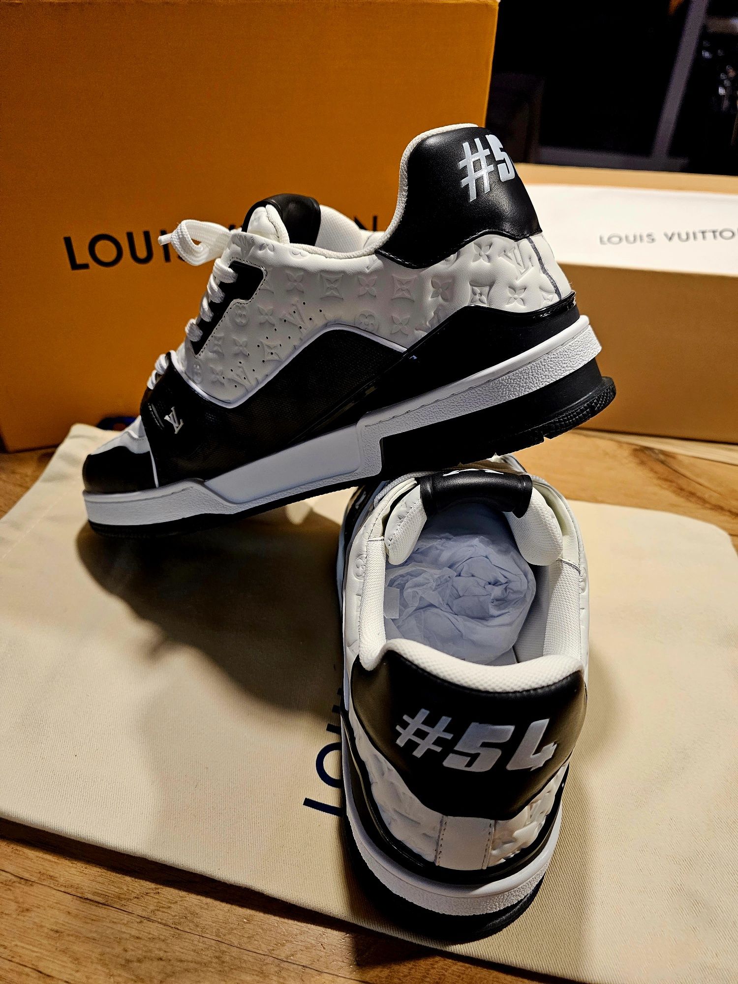 Louis Vuitton LV Trainer #54 Black White