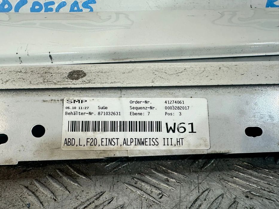 Conjunto Embaladeiras Saias Laterais Sport Originais BMW Serie 1 F20