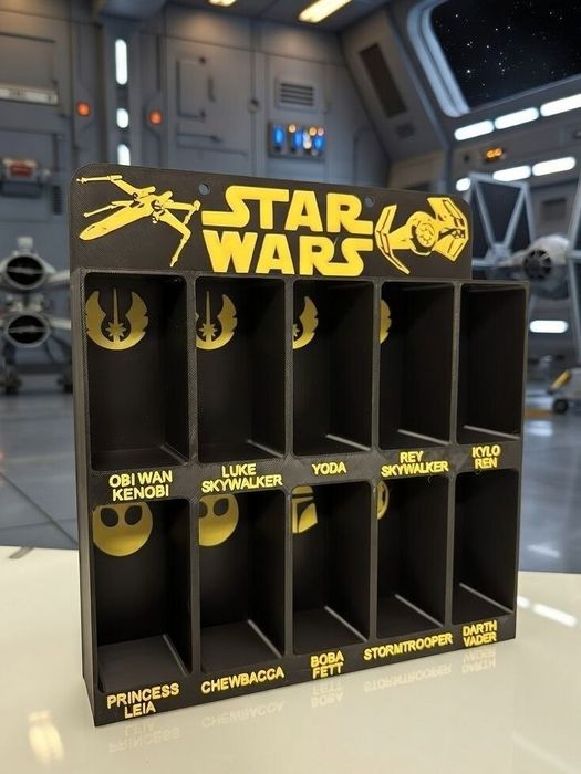 Expositor suporte armário figuras Star Wars Kinder