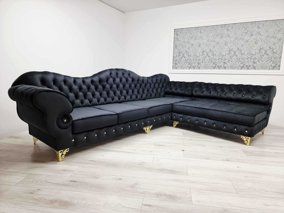 Narożnik Chesterfield PRESTON wersja Black