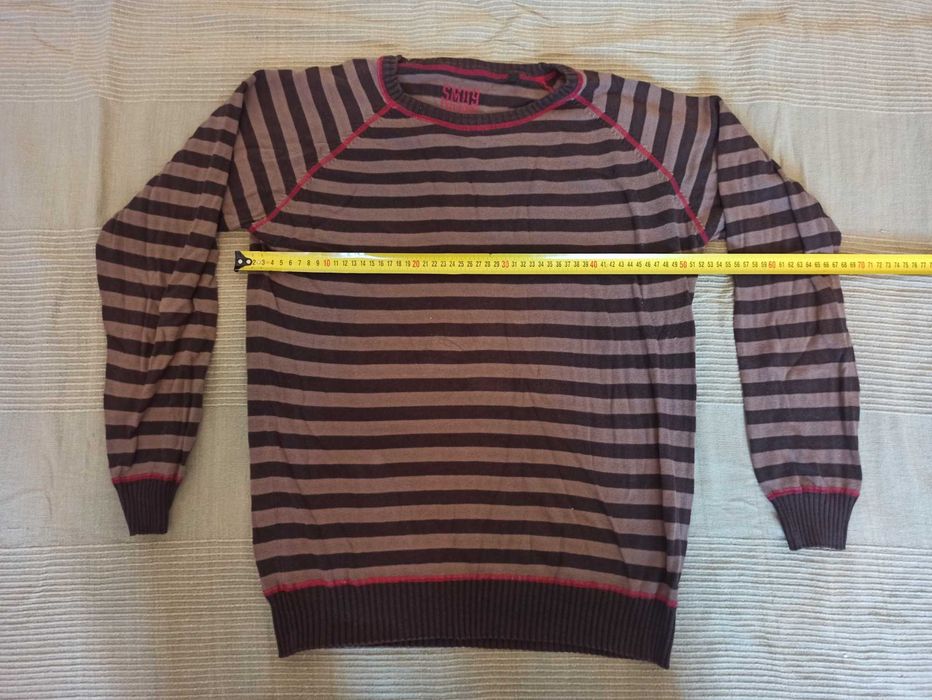 Sweterek brązowy w paski M/L