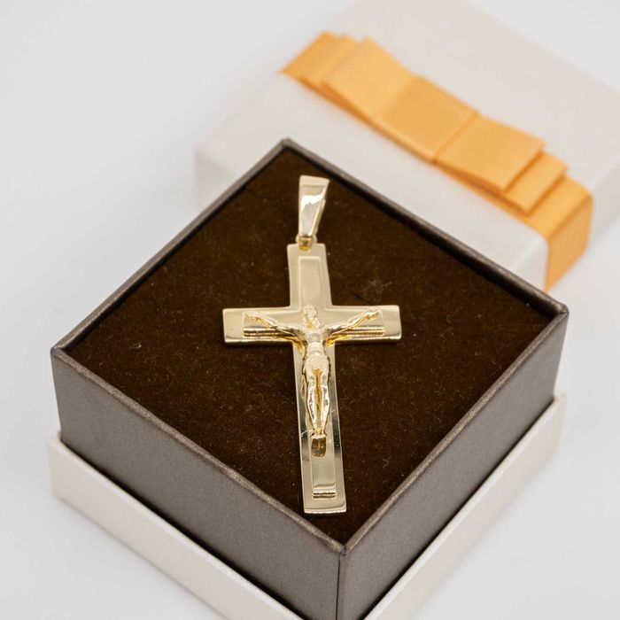 złota zawieszka 585 KRZYŻ 9,84gram 6cm NOWY WYSYŁKA GRATIS