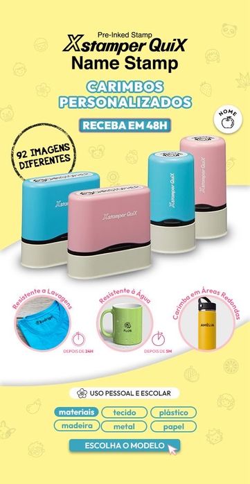 Carimbos personalizado em delikatessen.pt com entrega gratuita dia seguinte desde 1998. #Papelaria #Informática #Limpeza #Higiene