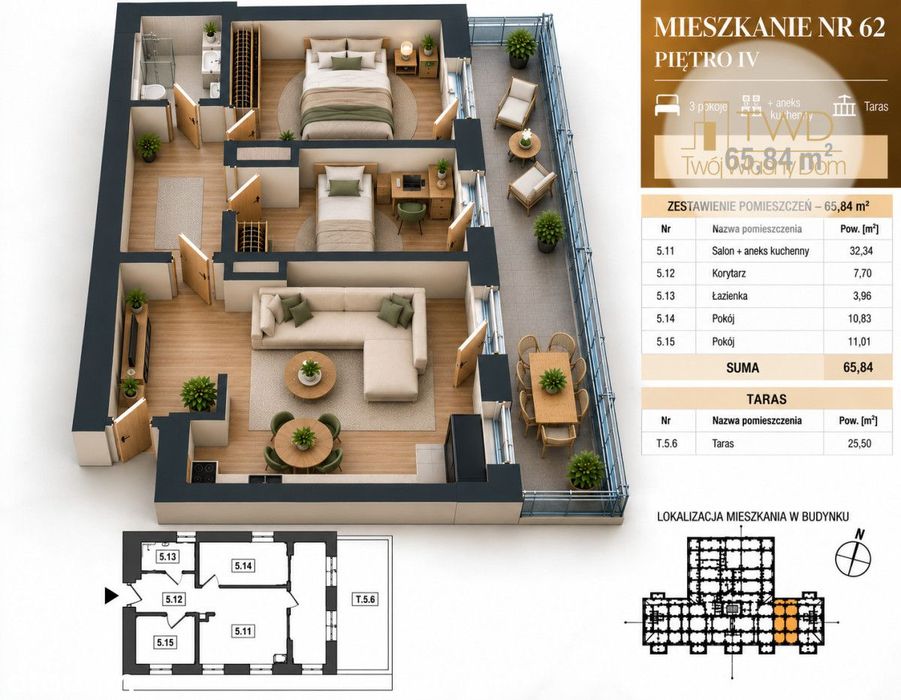 Nowy Apartament nr 62
