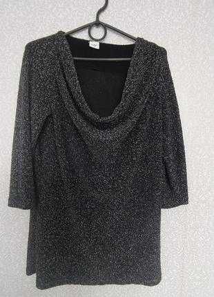 Блуза с люрексовой нитью, серебро, Cotton traders