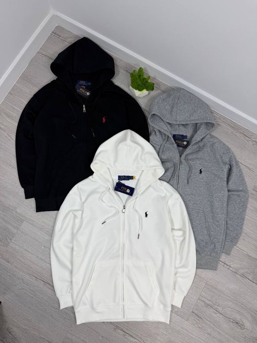 Зіп-худі Polo Ralph Lauren чорна Зіпка Поло Ральф сіра Біла зіпка поло