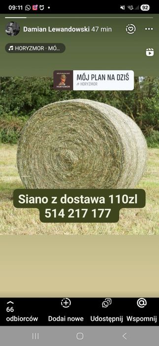 Siano z dostawa  duże bele