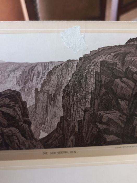 Stary album - Karkonosze (Riesengebirge) - litografie