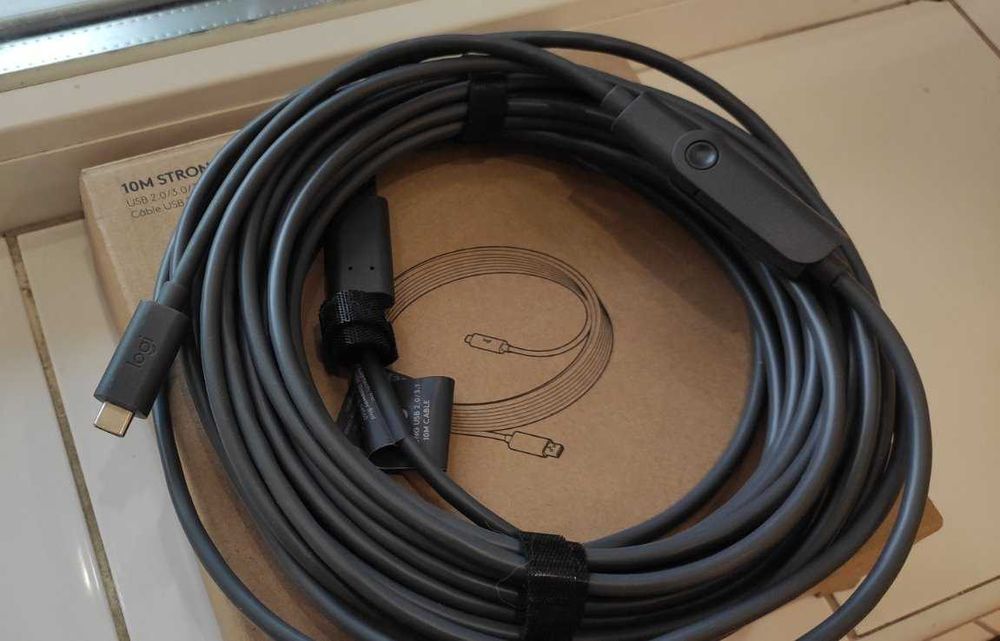 10метров Кабель USB Type-C Logitech USB 3.1 c усилителем встроеным