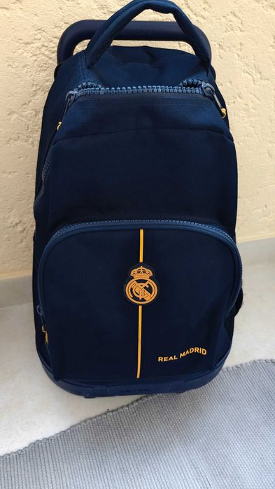 mochila escolar com rodas Real Madrid