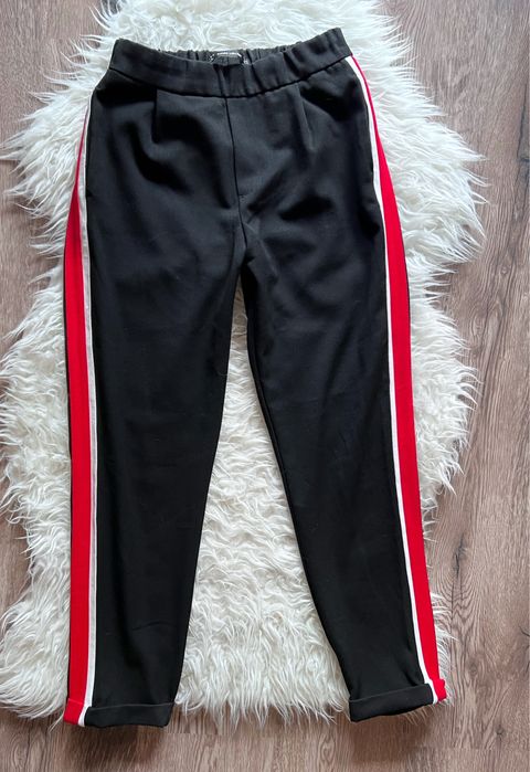 Spodnie Zara jogger z lampasami XS