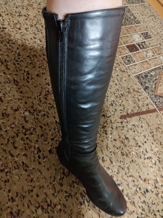 Сапоги женские зимние кожаные