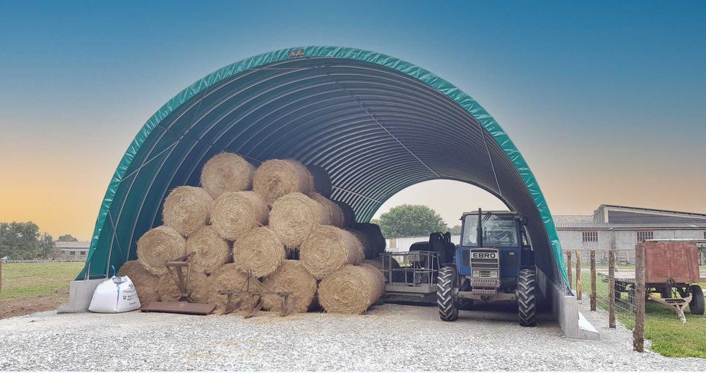 Hala Magazynowa, Hala Namiotowa , Namiot łukowy na zwierzęta 8x32 m
