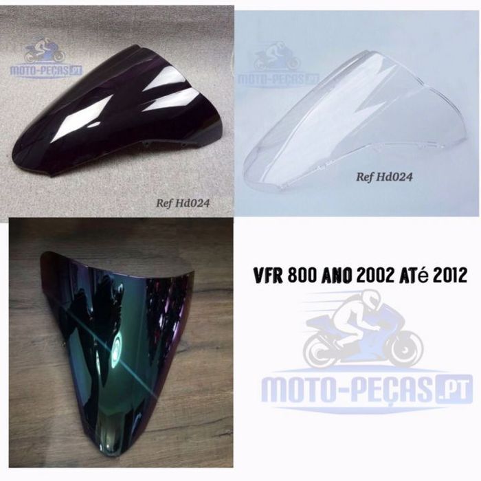 Viseira honda vfr 800 de 2002 até 2012 briseira vidro frontal bolha